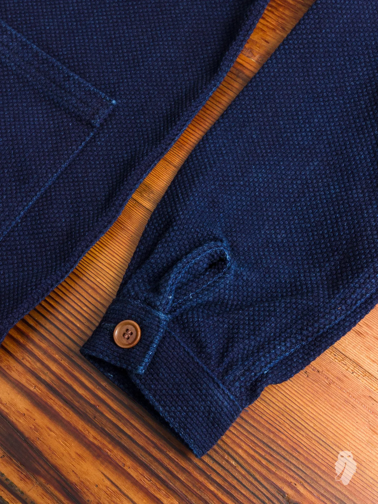 03-058 Sashiko Work Jacket in Indigo