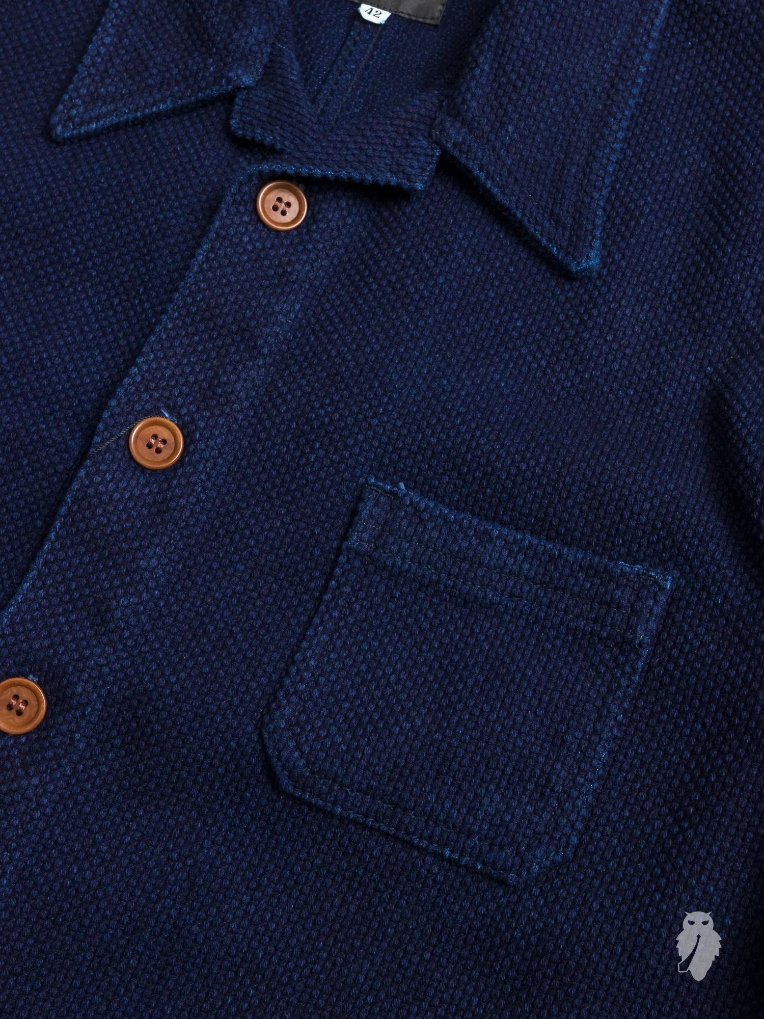 03-058 Sashiko Work Jacket in Indigo