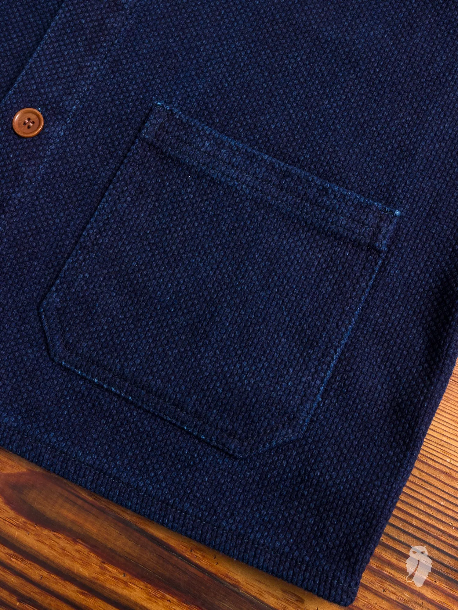 03-058 Sashiko Work Jacket in Indigo