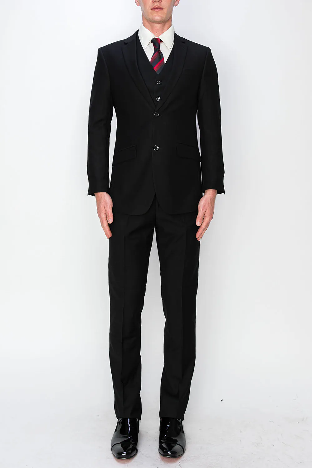 3 Piece Slim Fit Suit - Black (874501S)