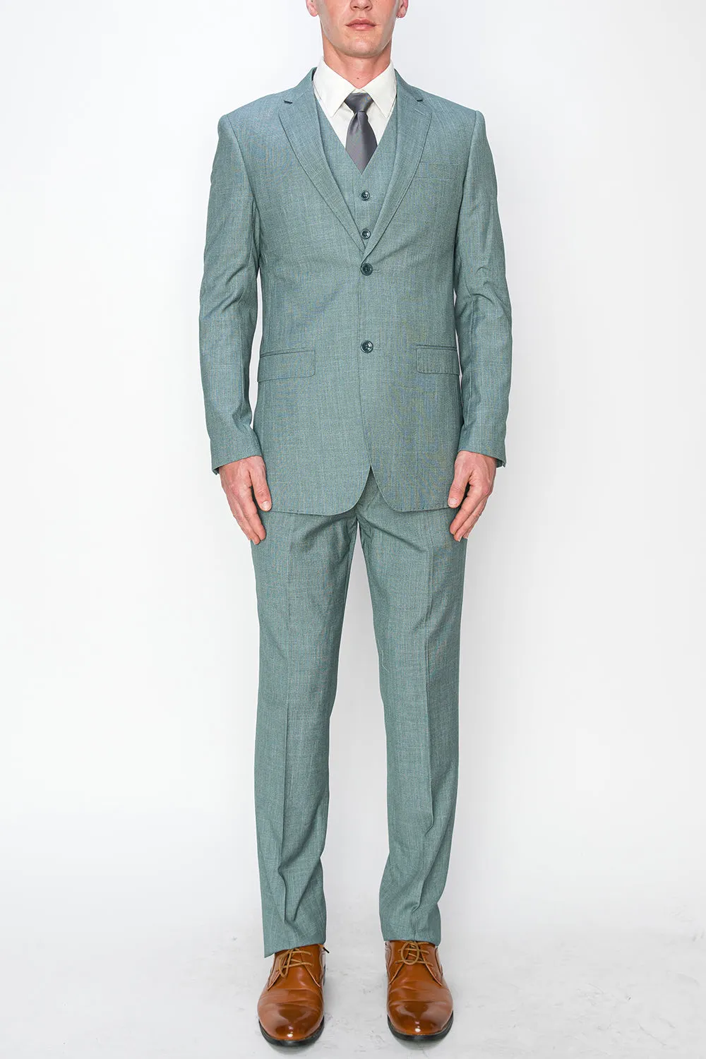 3 Piece Textured Suit (107111)