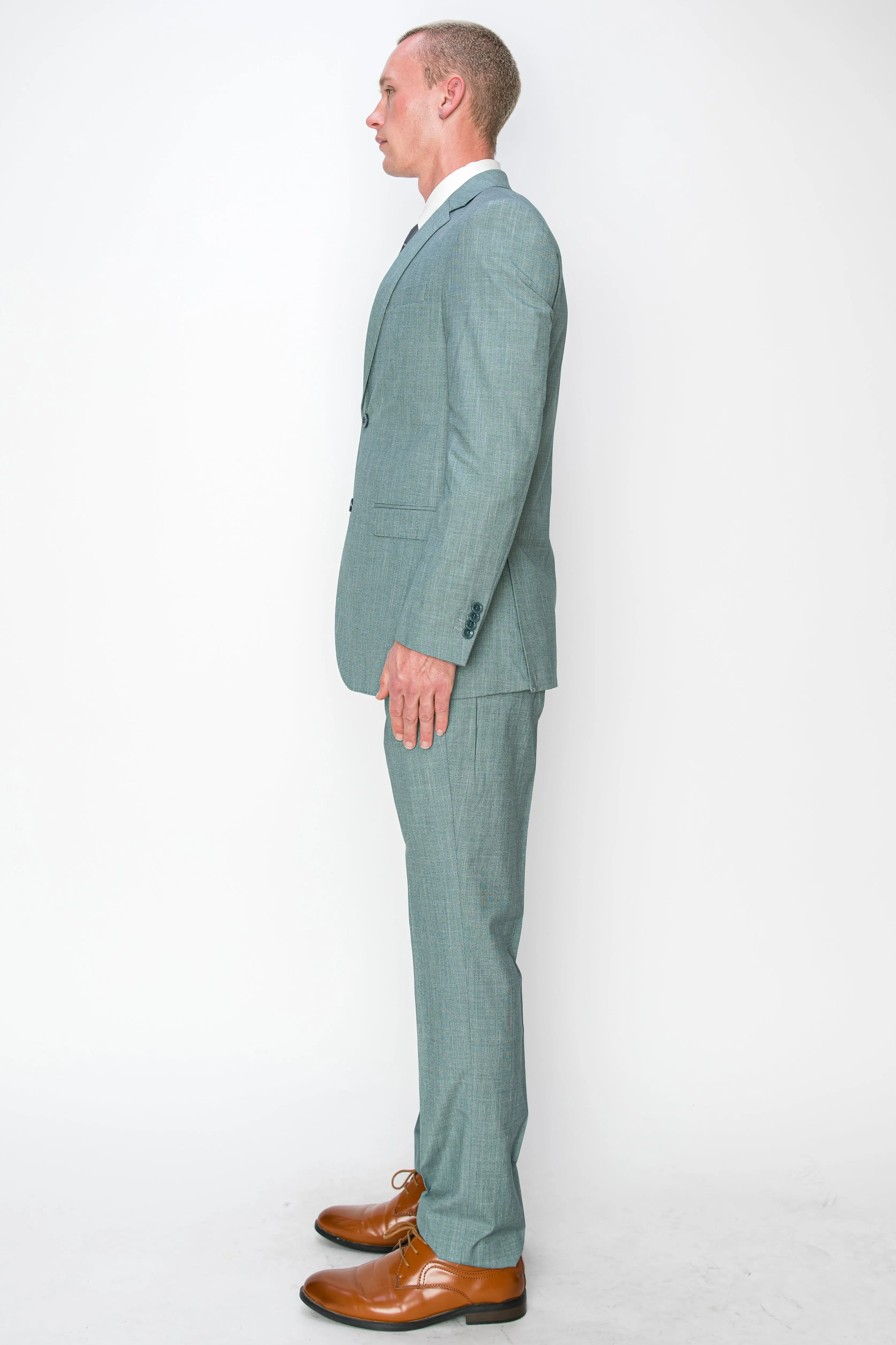 3 Piece Textured Suit (107111)