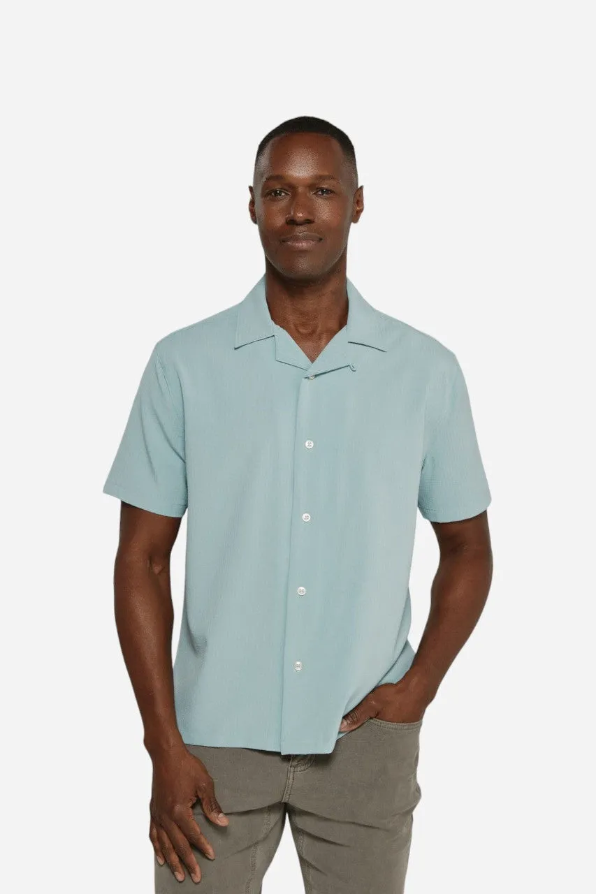 7 Diamonds Vance Camp Shirt in Seafoam