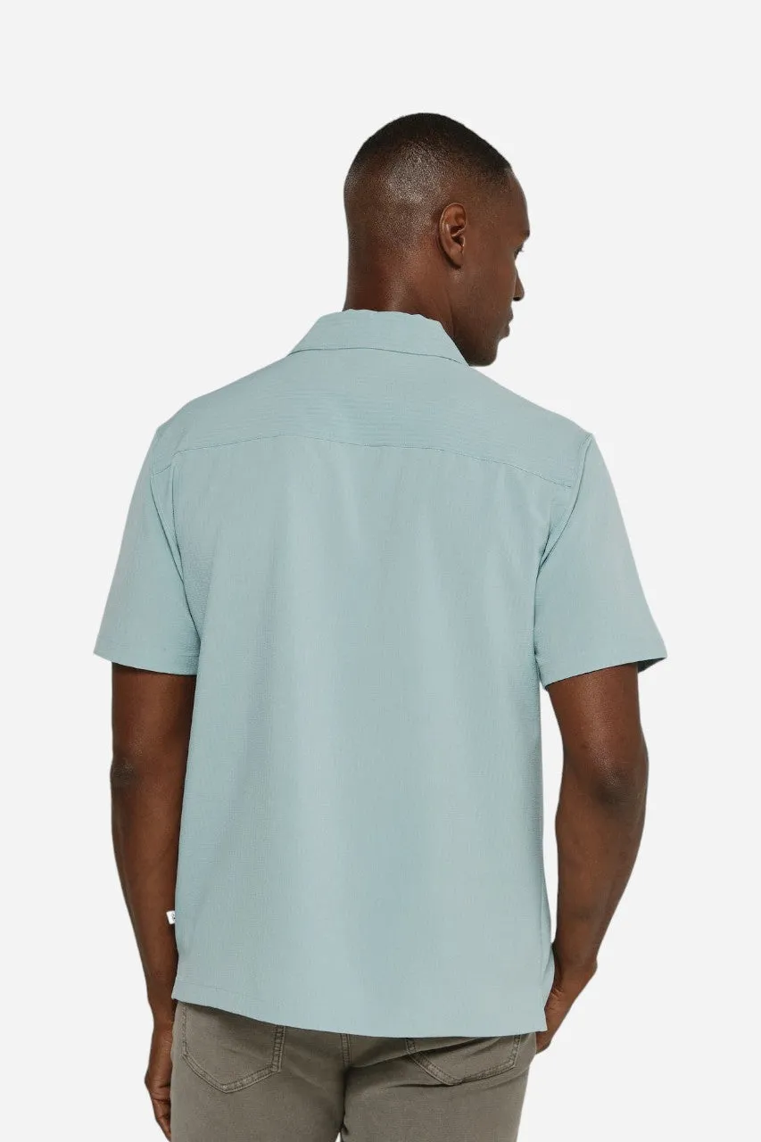 7 Diamonds Vance Camp Shirt in Seafoam