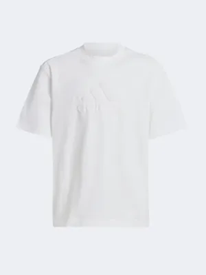 Adidas Future Icons Logo Piqu&#233; Gs Sportswear T-Shirt White