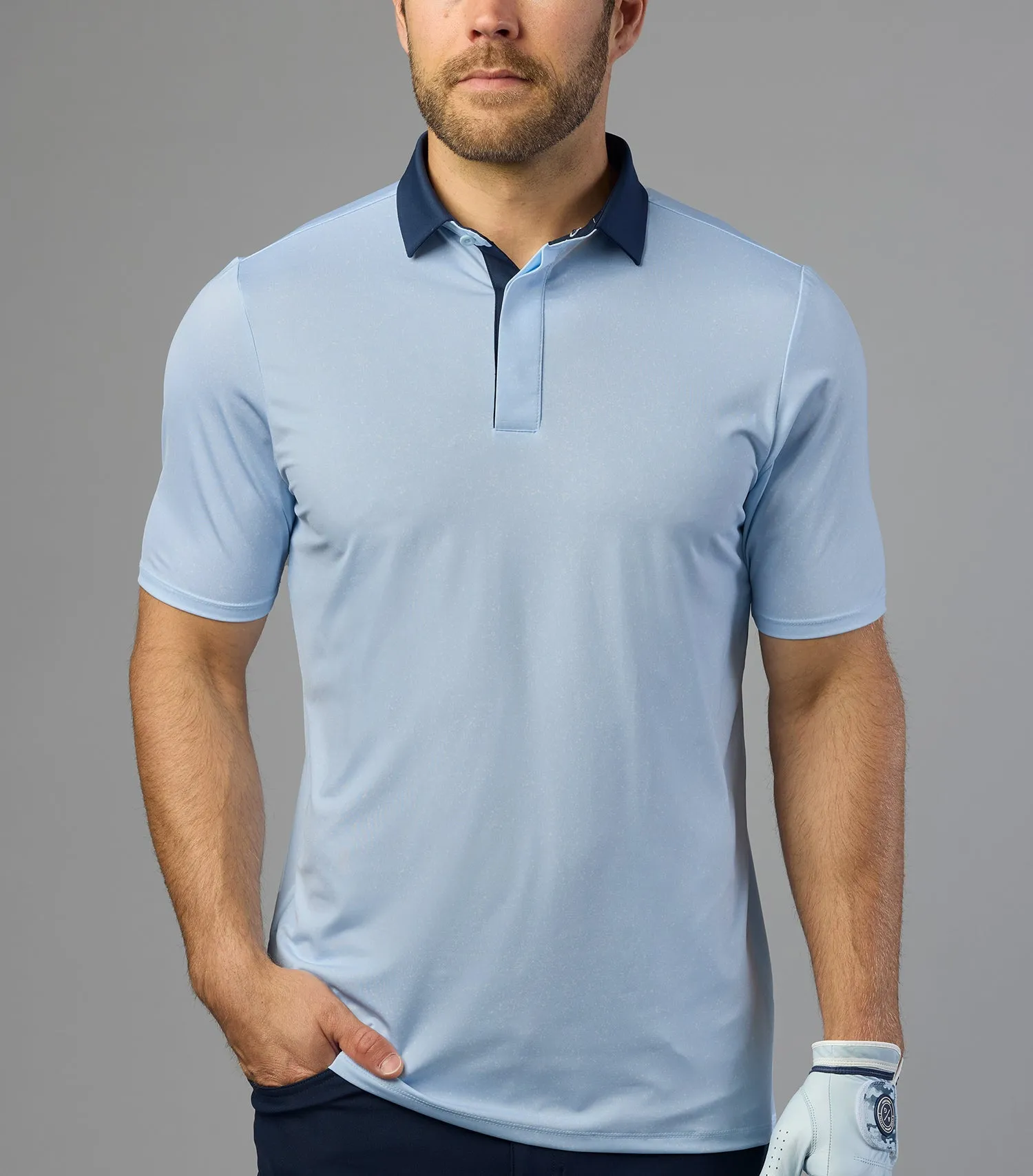 ASHER Speckled Polo