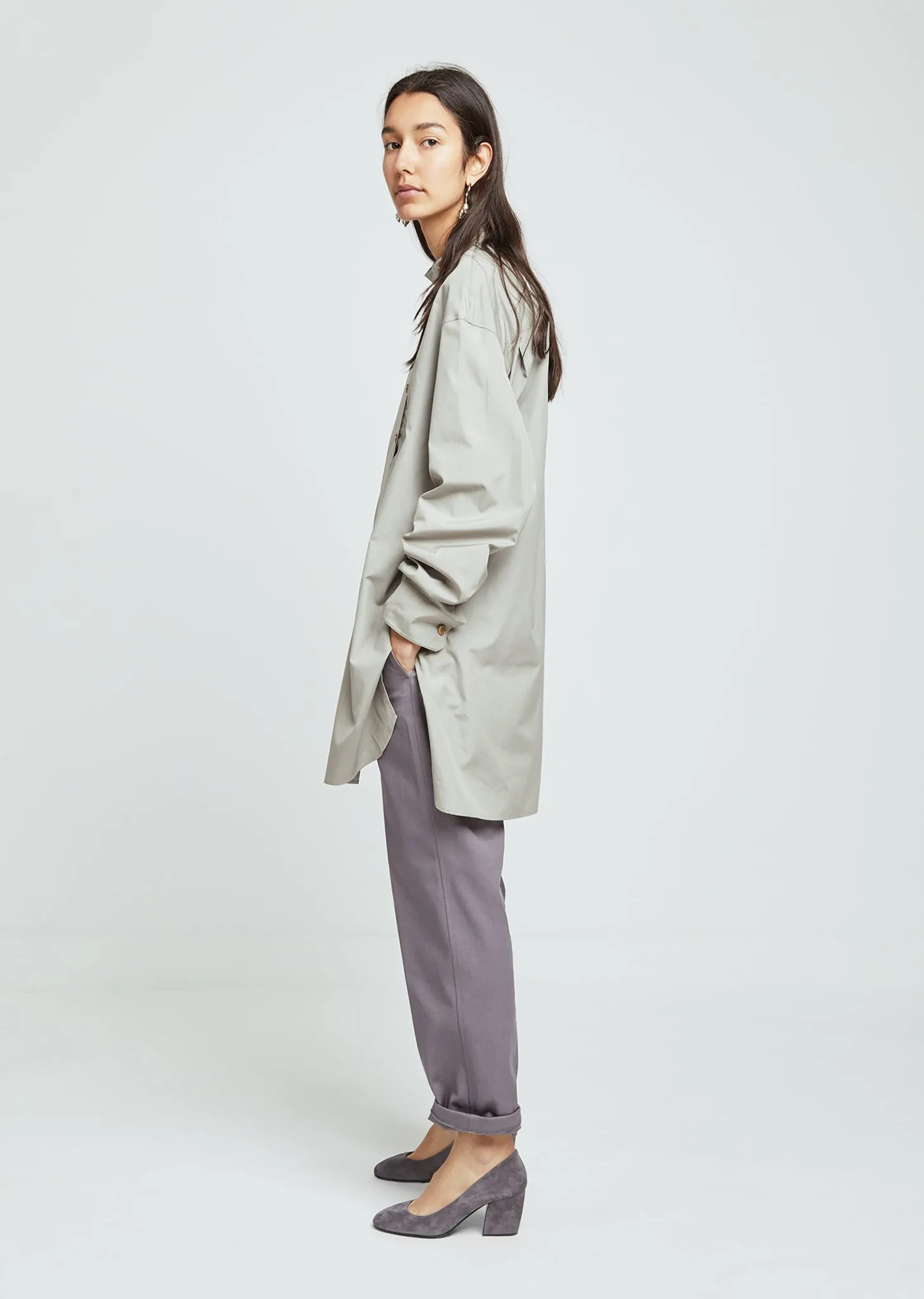 Asymmetrical Poplin Shirt