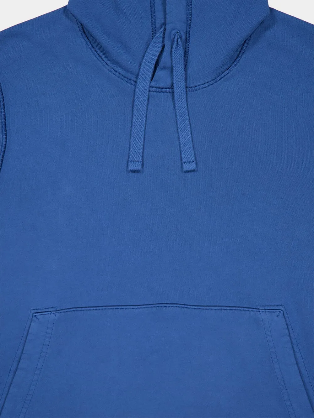 Avio Blue Hooded Sweatshirt with Pouch Pocket