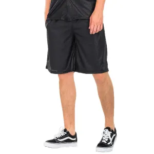 Black Embossed Snake Shorts