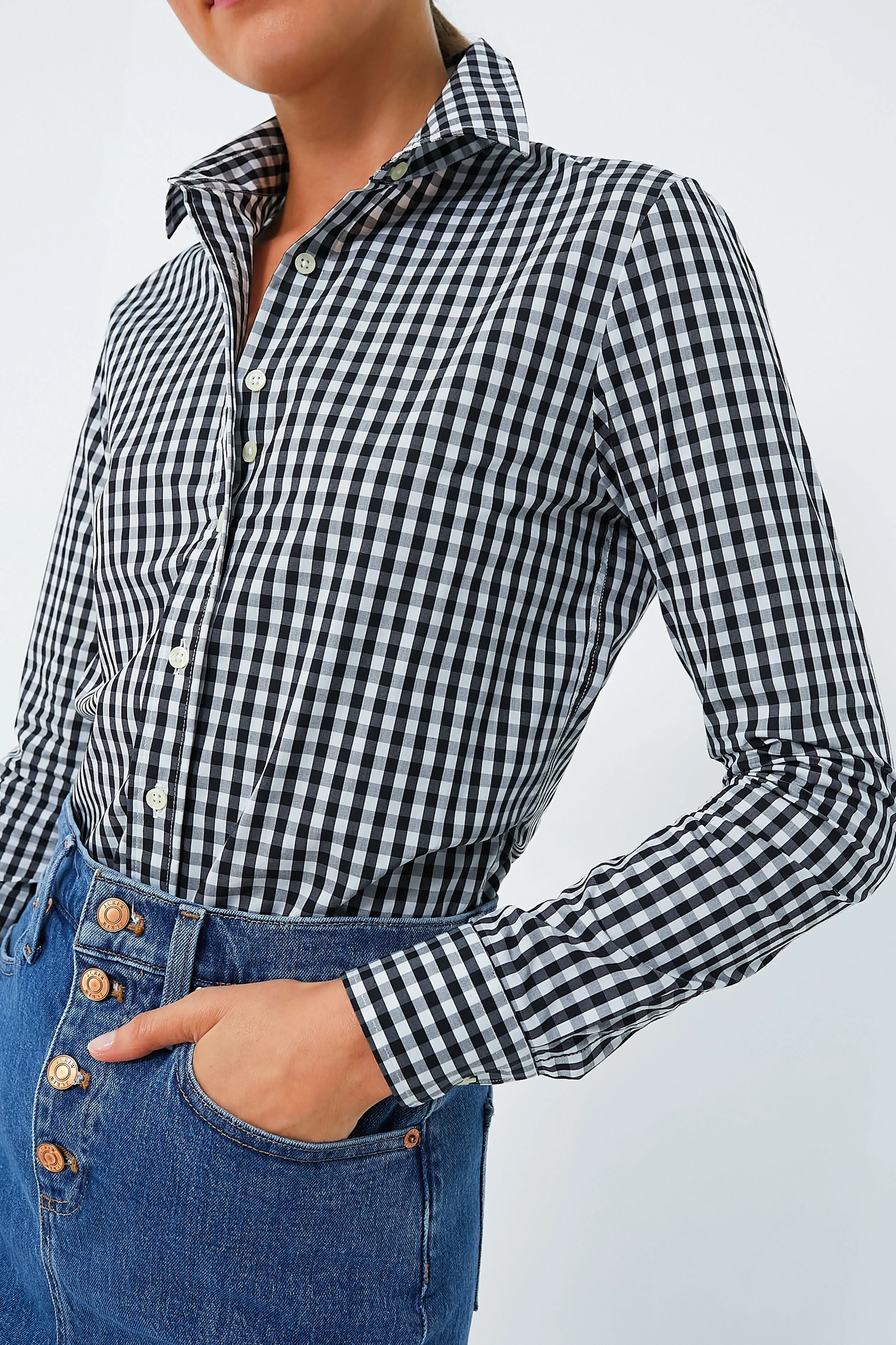 Black Gingham Long Sleeve Icon Shirt