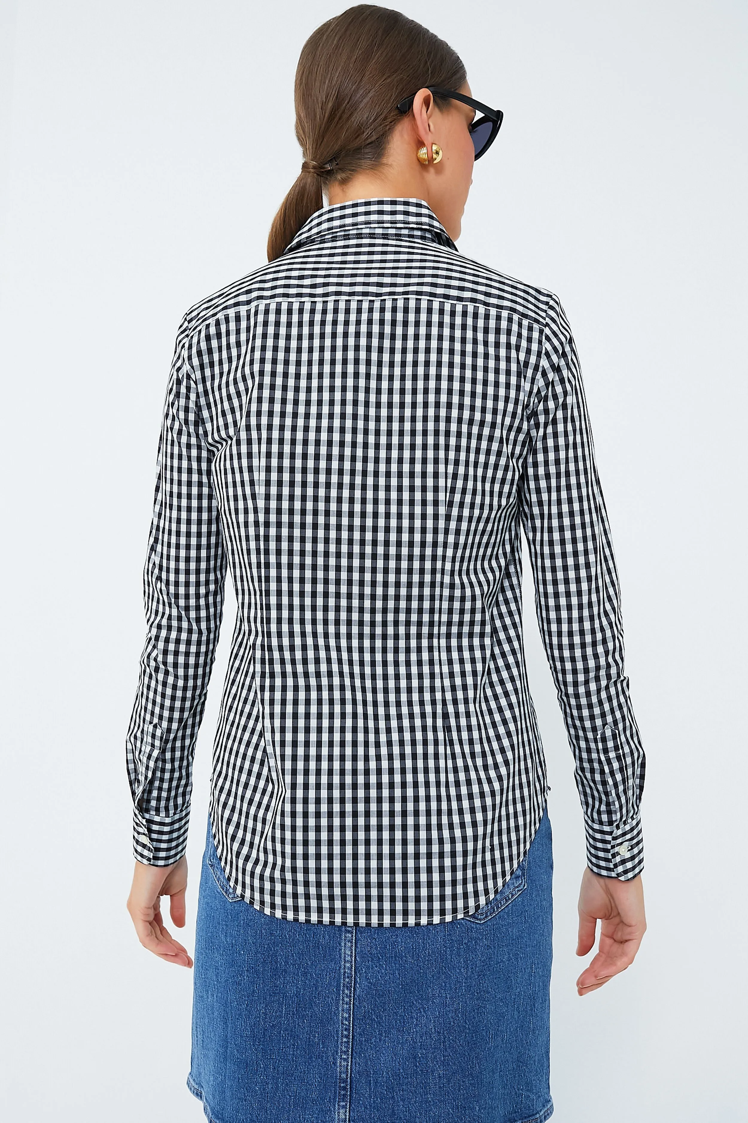 Black Gingham Long Sleeve Icon Shirt