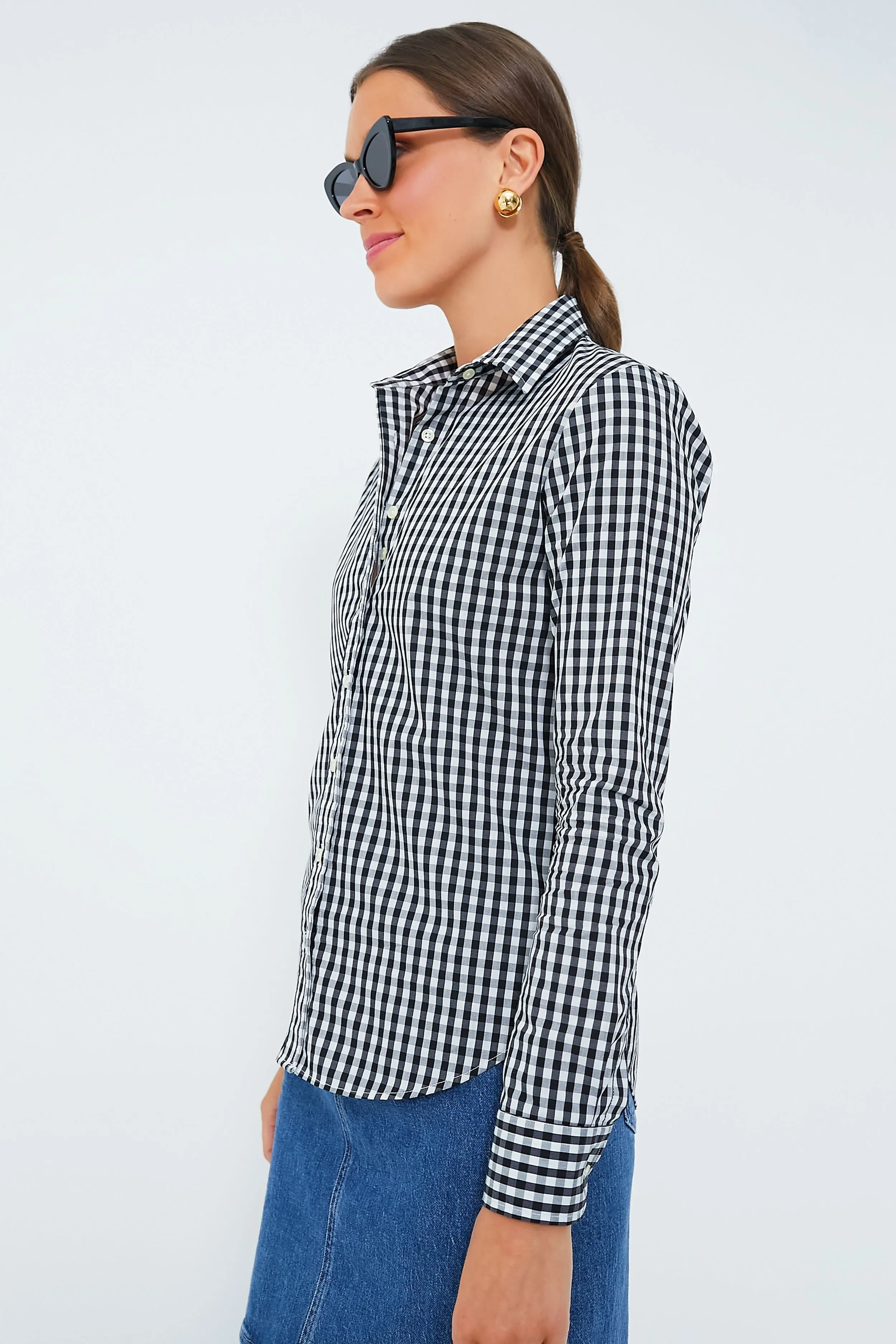 Black Gingham Long Sleeve Icon Shirt