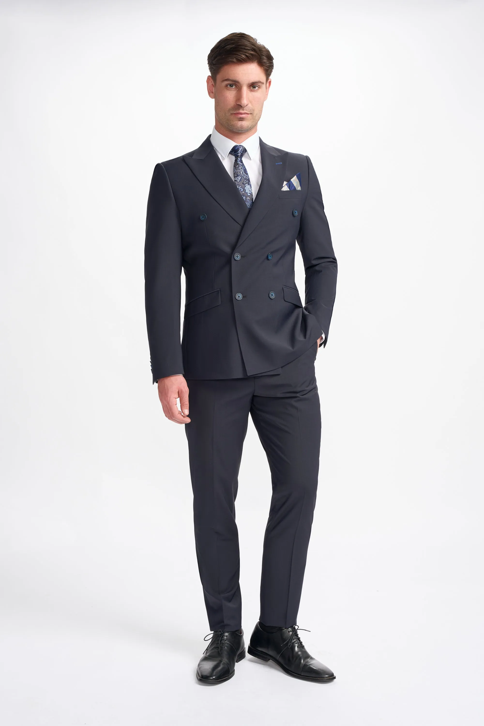 Bond Midnight Navy Double Breasted Two Piece Suit