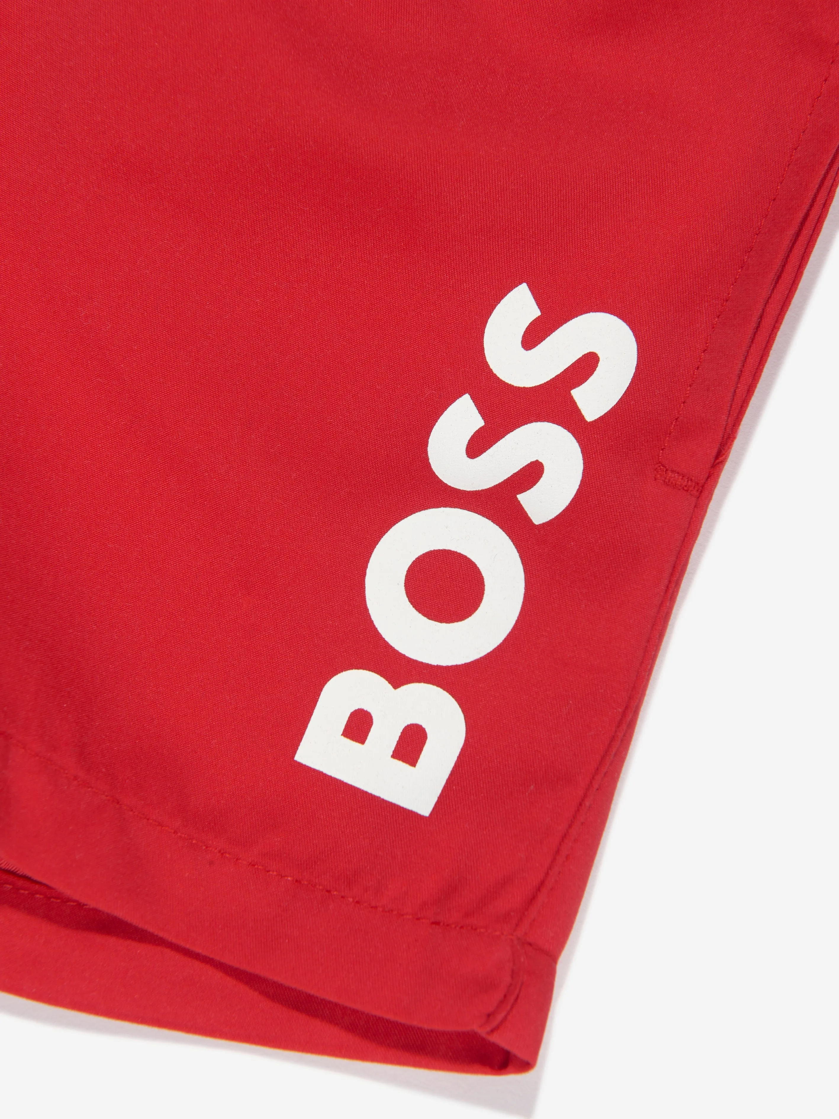 BOSS Baby Boys Logo Swim Shorts in Red