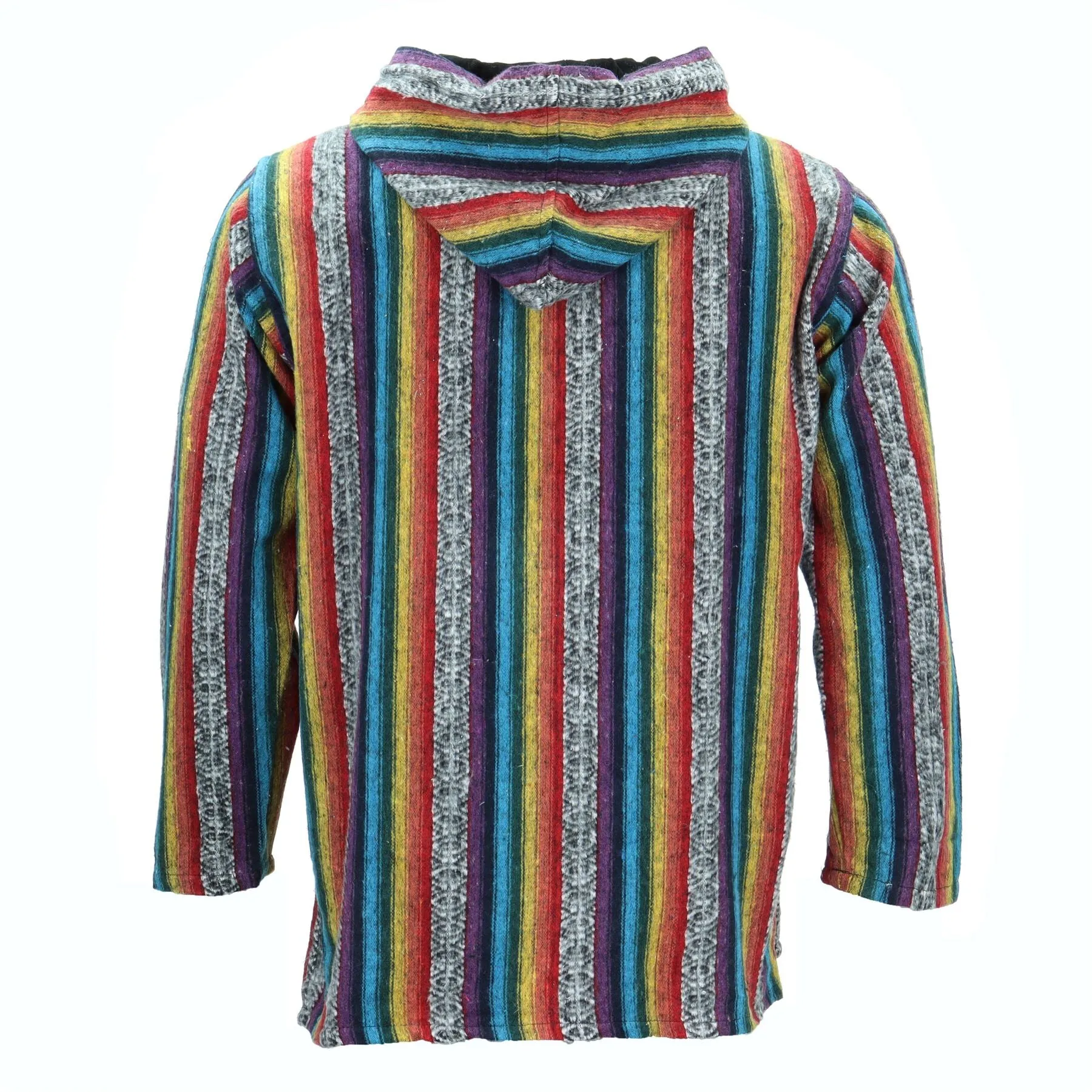 Brushed Gheri Cotton Baja Hoodie - Rainbow