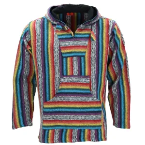 Brushed Gheri Cotton Baja Hoodie - Rainbow