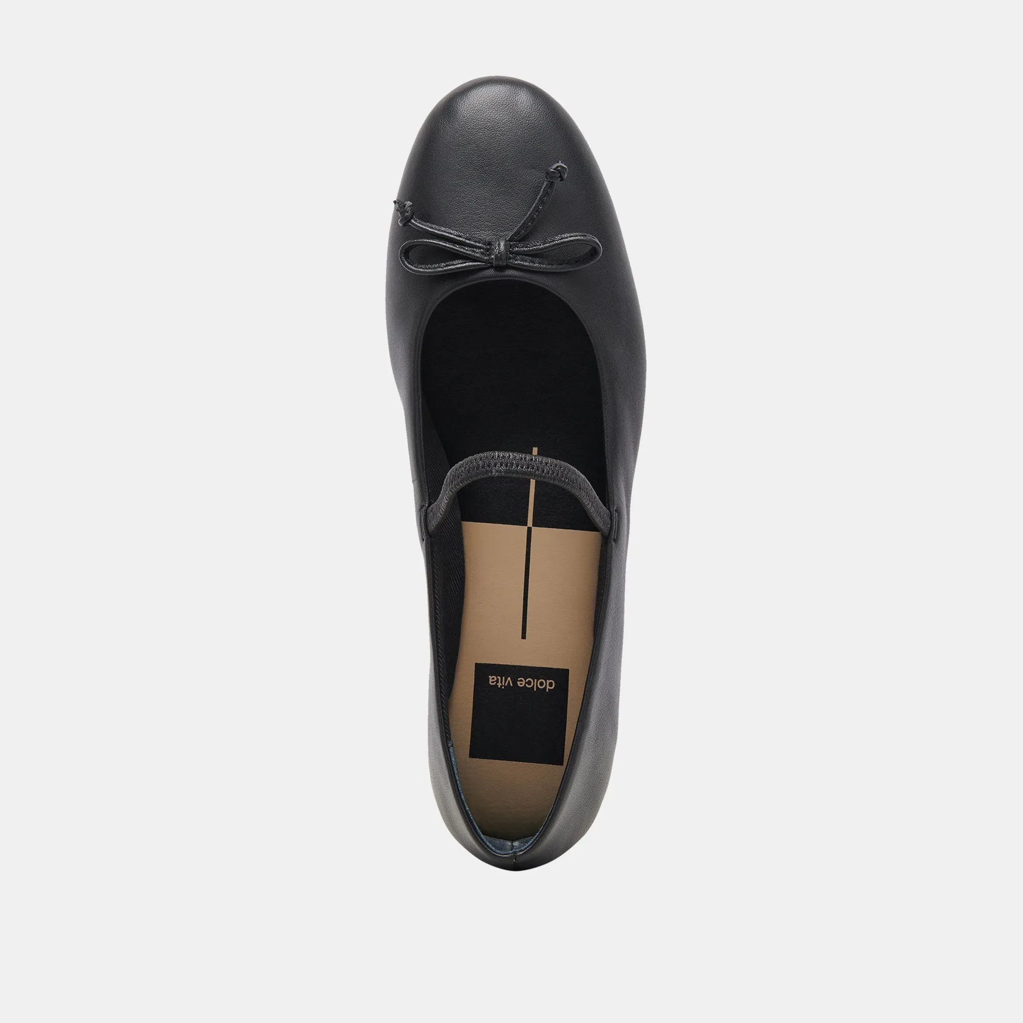 CARIN BALLET FLATS BLACK LEATHER