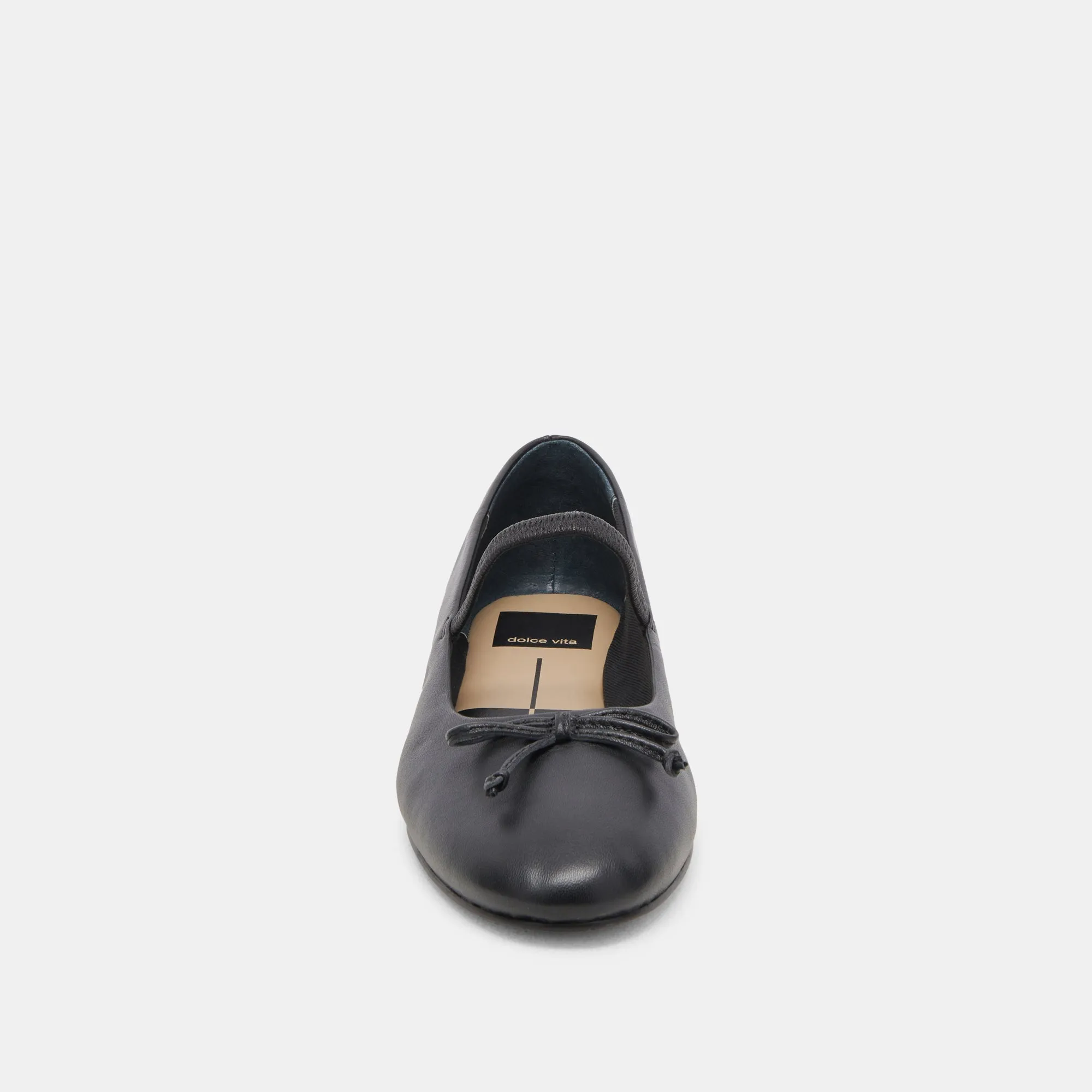 CARIN BALLET FLATS BLACK LEATHER