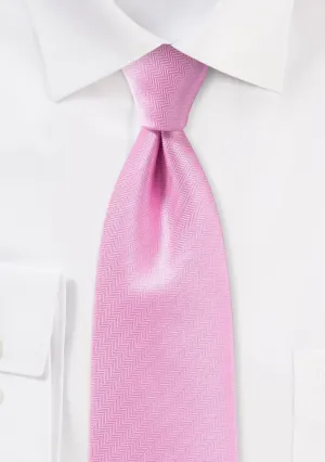 Carnation Herringbone Necktie