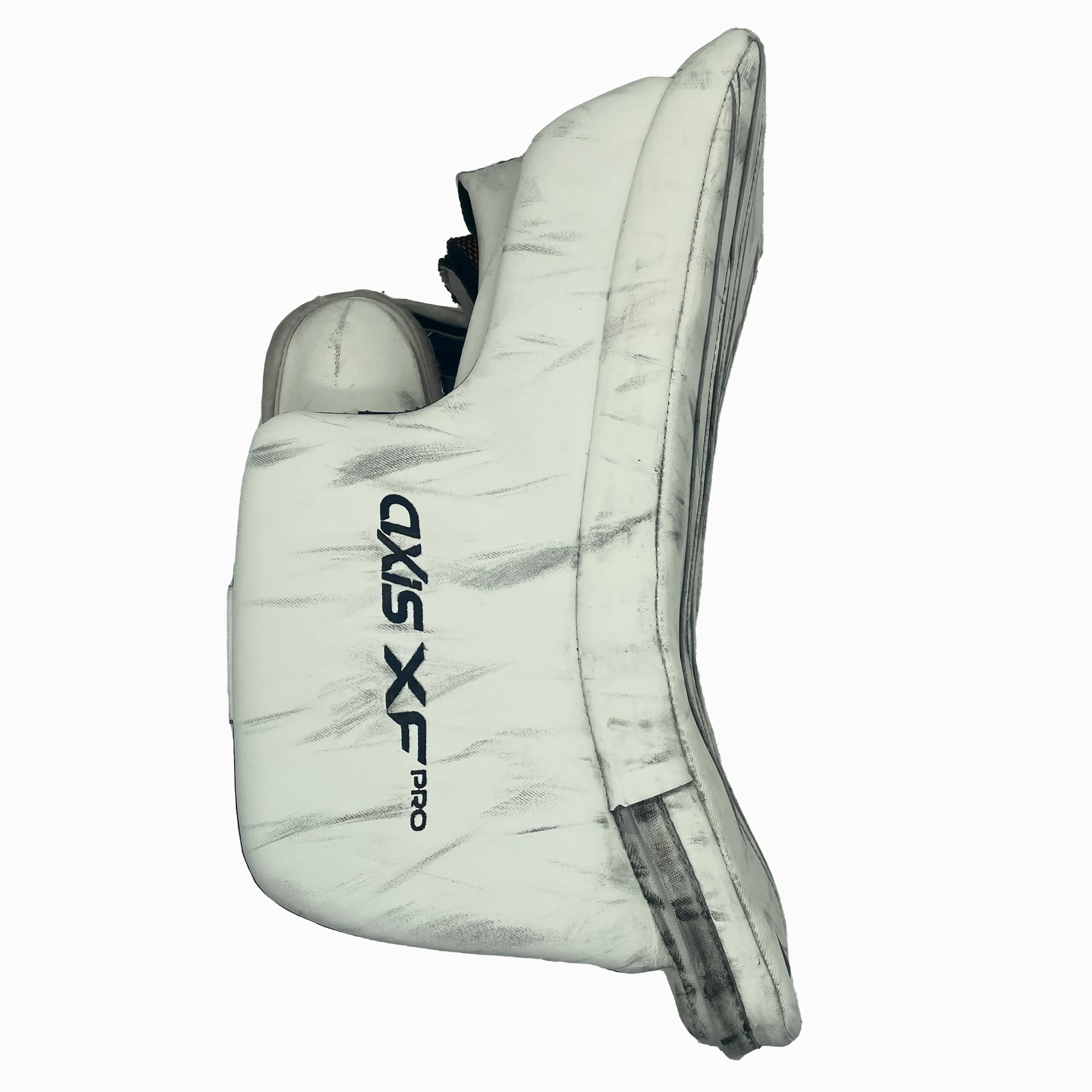 CCM Axis XF Pro - Used Pro Stock Goalie Blocker (White/Blue)