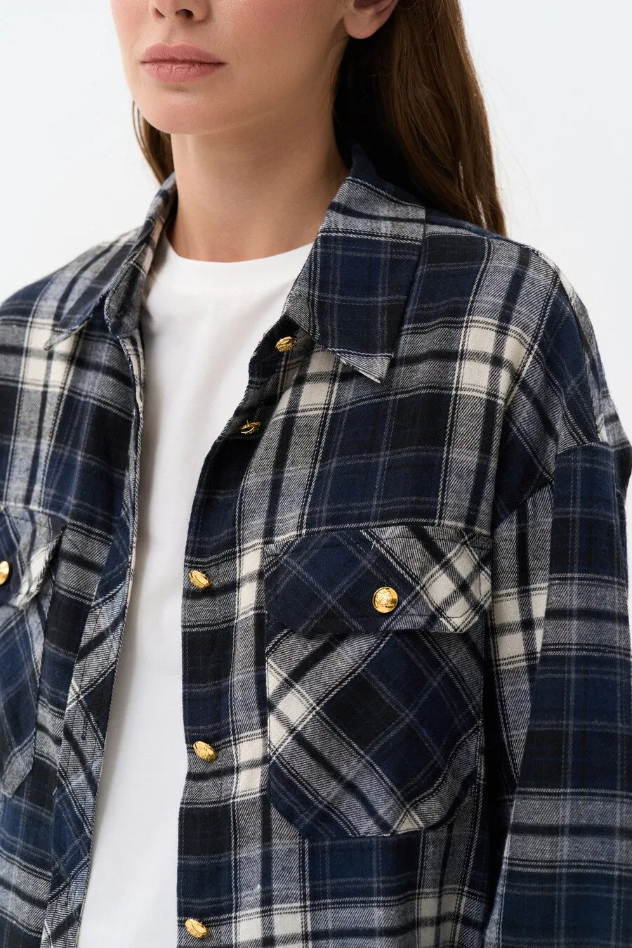 Checkered shirt in color blue