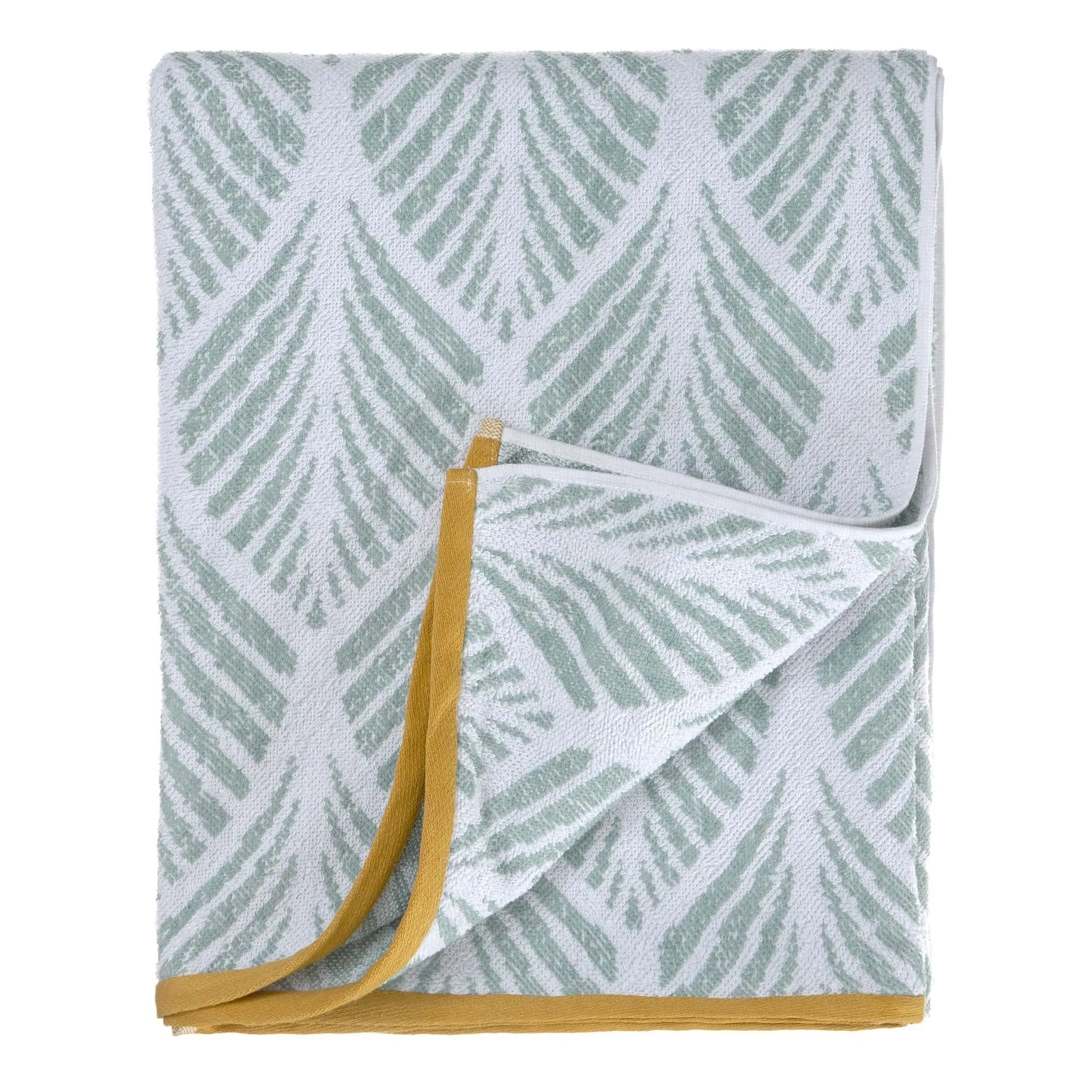 Coimbra Beach Towel [Light grey green/White]