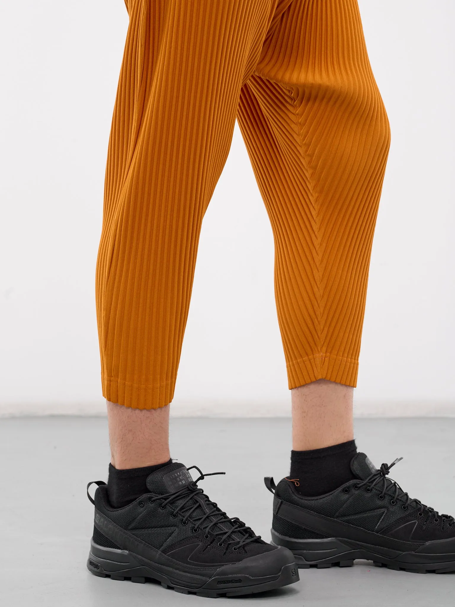 Colorful Pleats Pants (HP46JF141-34-FLAME-ORANGE)