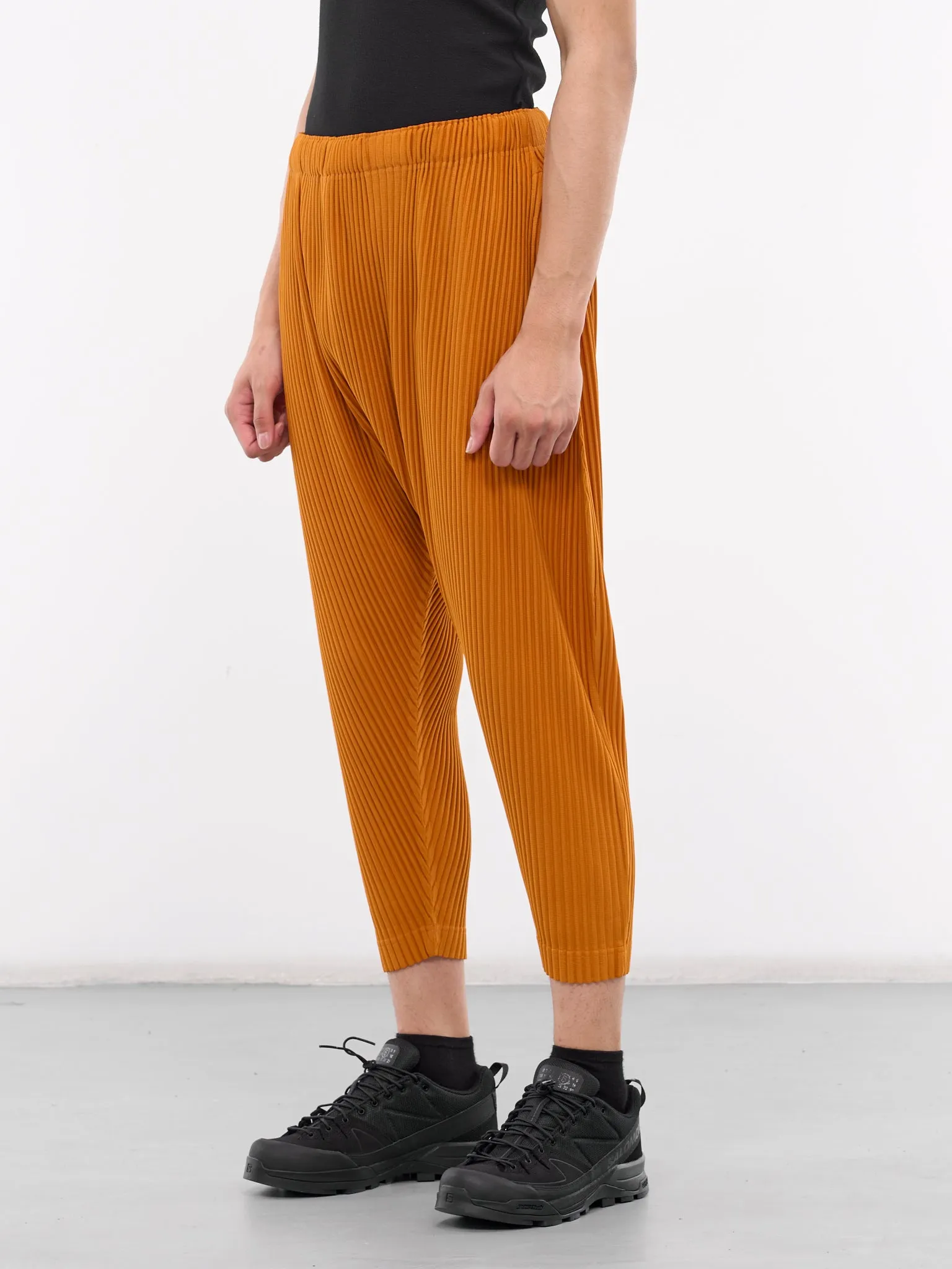 Colorful Pleats Pants (HP46JF141-34-FLAME-ORANGE)