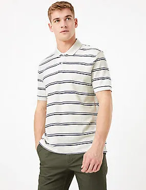 Cotton Striped Polo Shirt