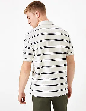 Cotton Striped Polo Shirt