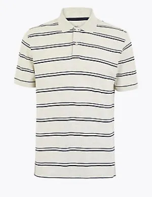 Cotton Striped Polo Shirt