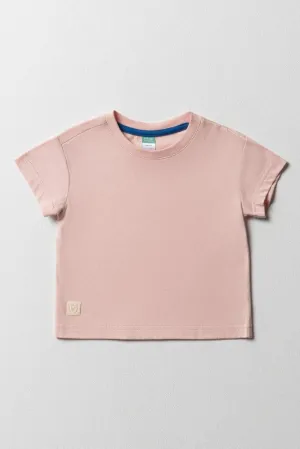 Crew neck t-shirt pink