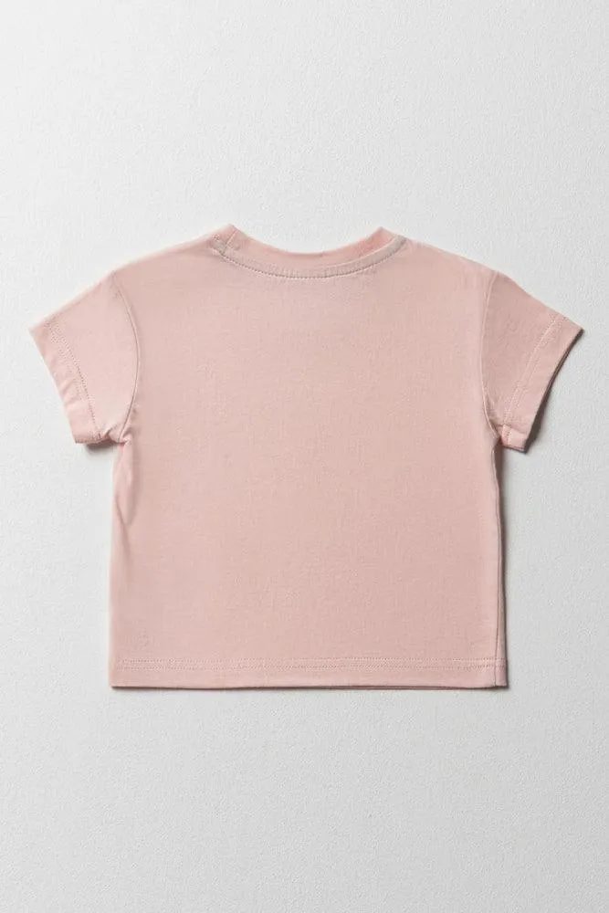 Crew neck t-shirt pink