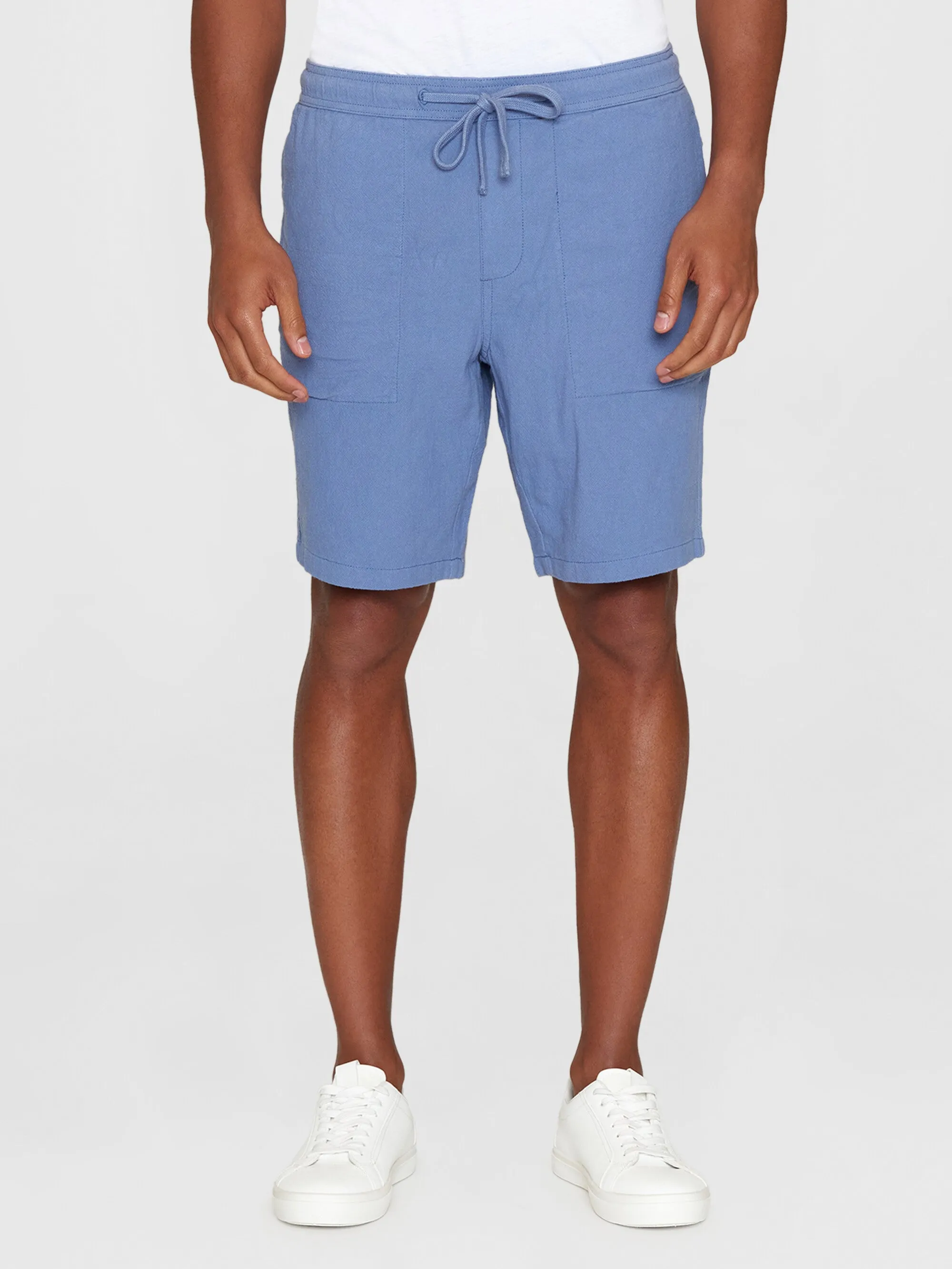 FIG loose crushed cotton shorts - GOTS/Vegan - Moonlight Blue