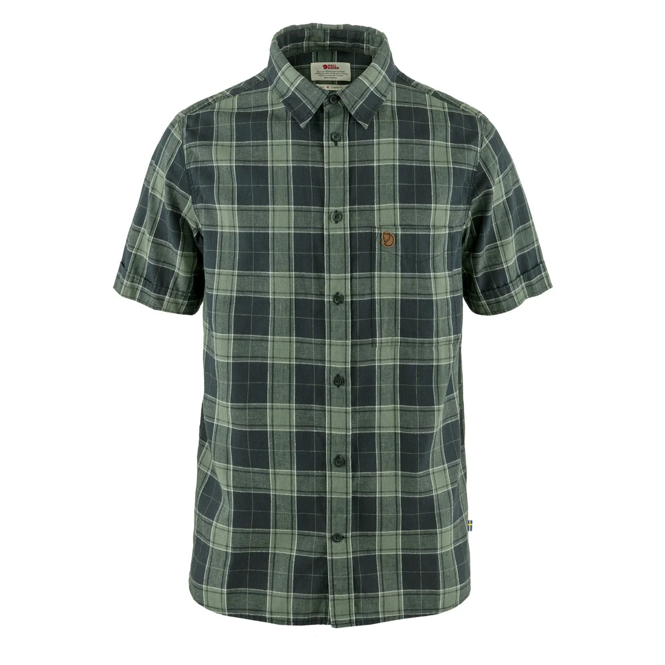 Fjallraven Ovik Travel Shirt SS Dark Navy / Patina Green