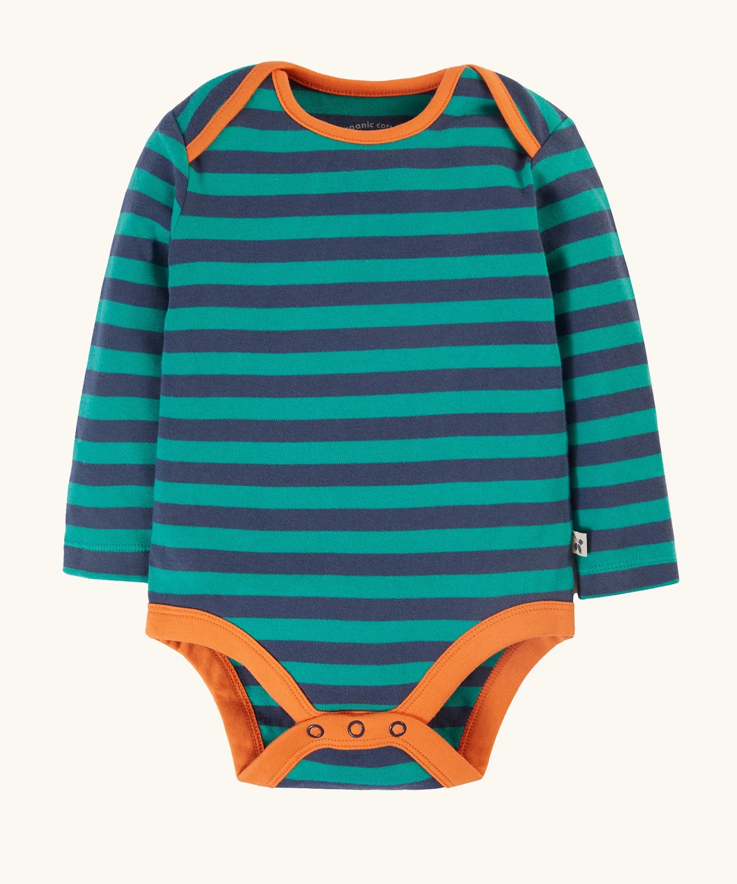 Frugi Super Special 2 Pack Body - Tiger/Iguana Stripe