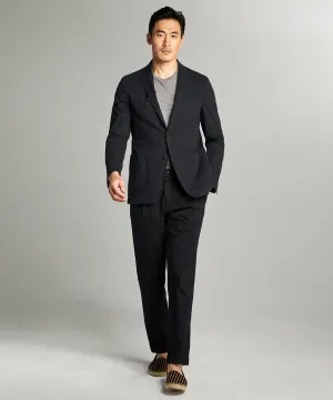 Garment Dyed Traveler Suit in Navy