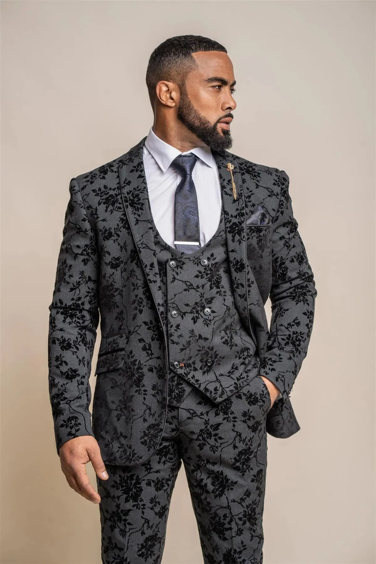 Georgi Floral Three Piece Suit