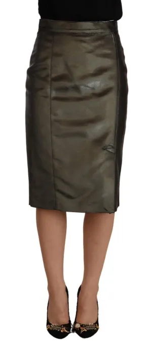 GF Ferre Chic High Waist Pencil Midi Skirt