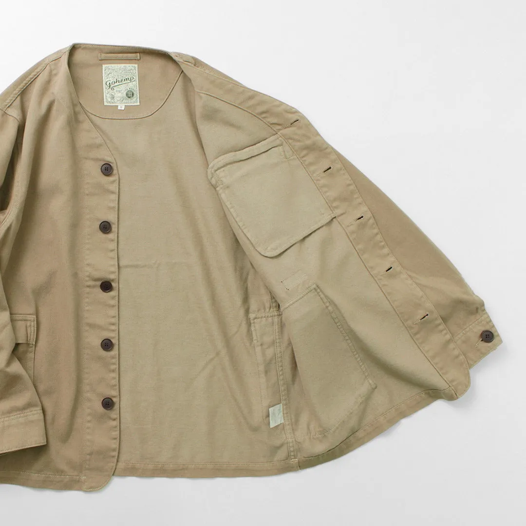 GOHEMP / Green Lodge Jacket Hemp Cotton Recycled Polyester Cloth