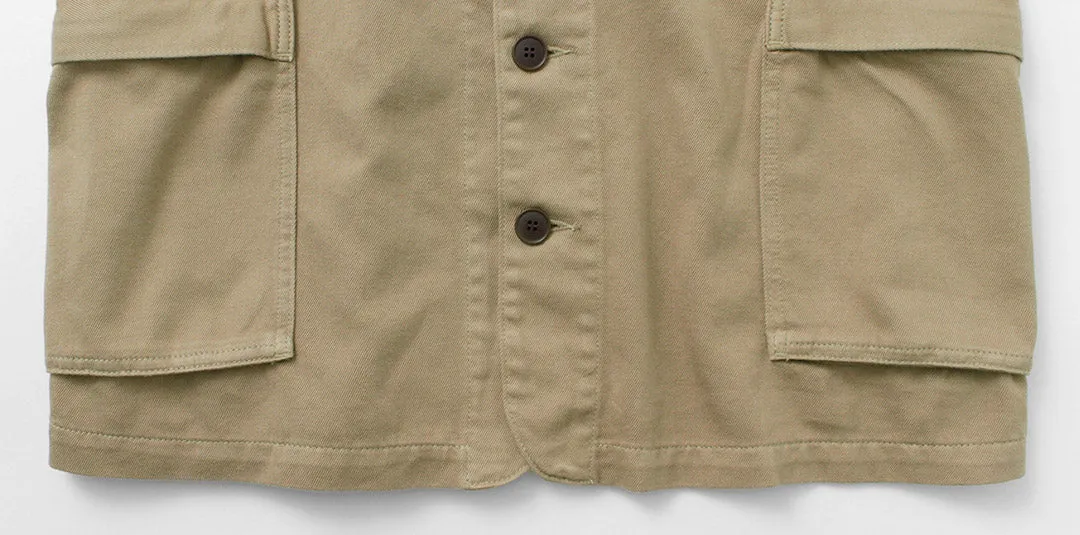 GOHEMP / Green Lodge Jacket Hemp Cotton Recycled Polyester Cloth