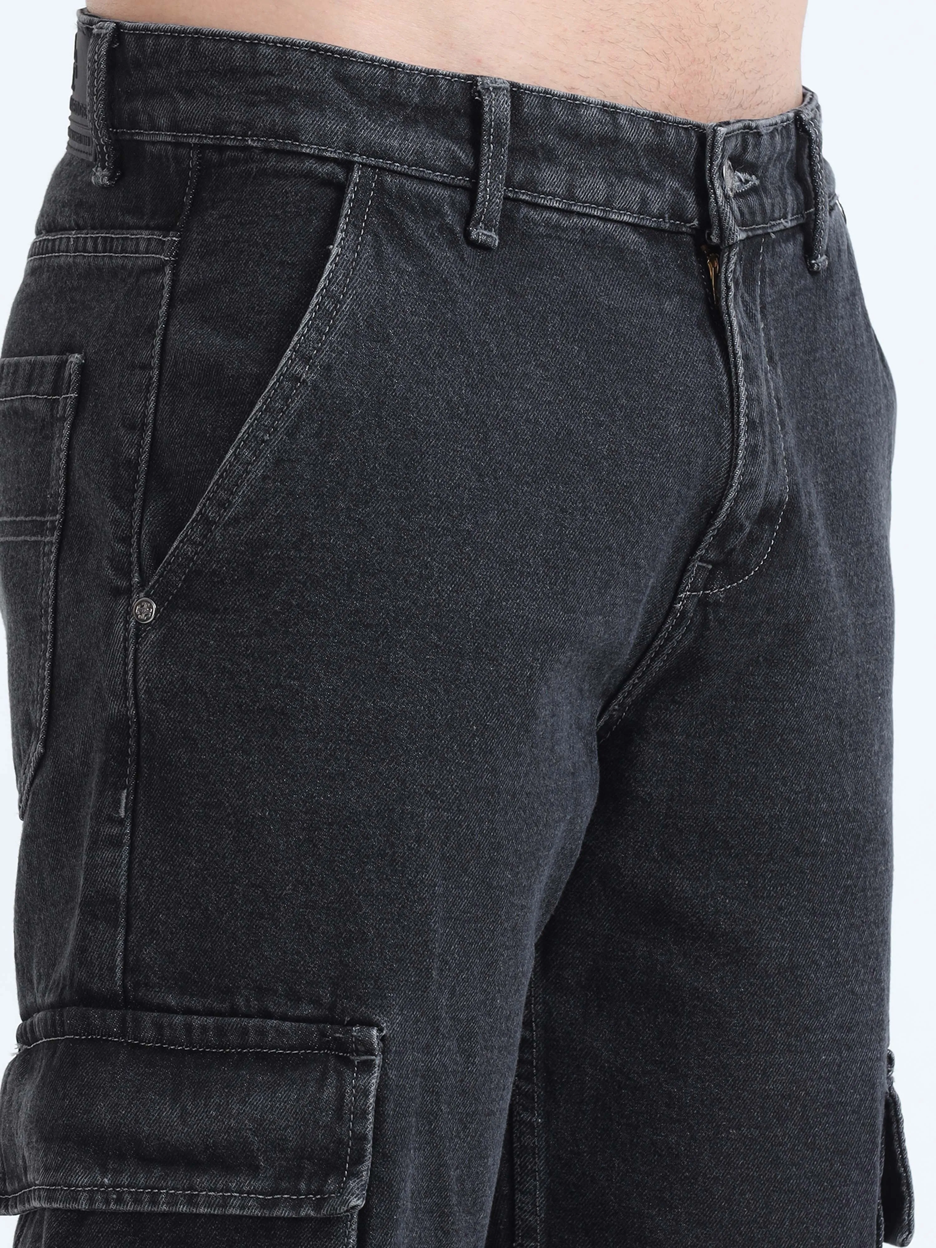 Grey Stone Relaxed Denim Cargo