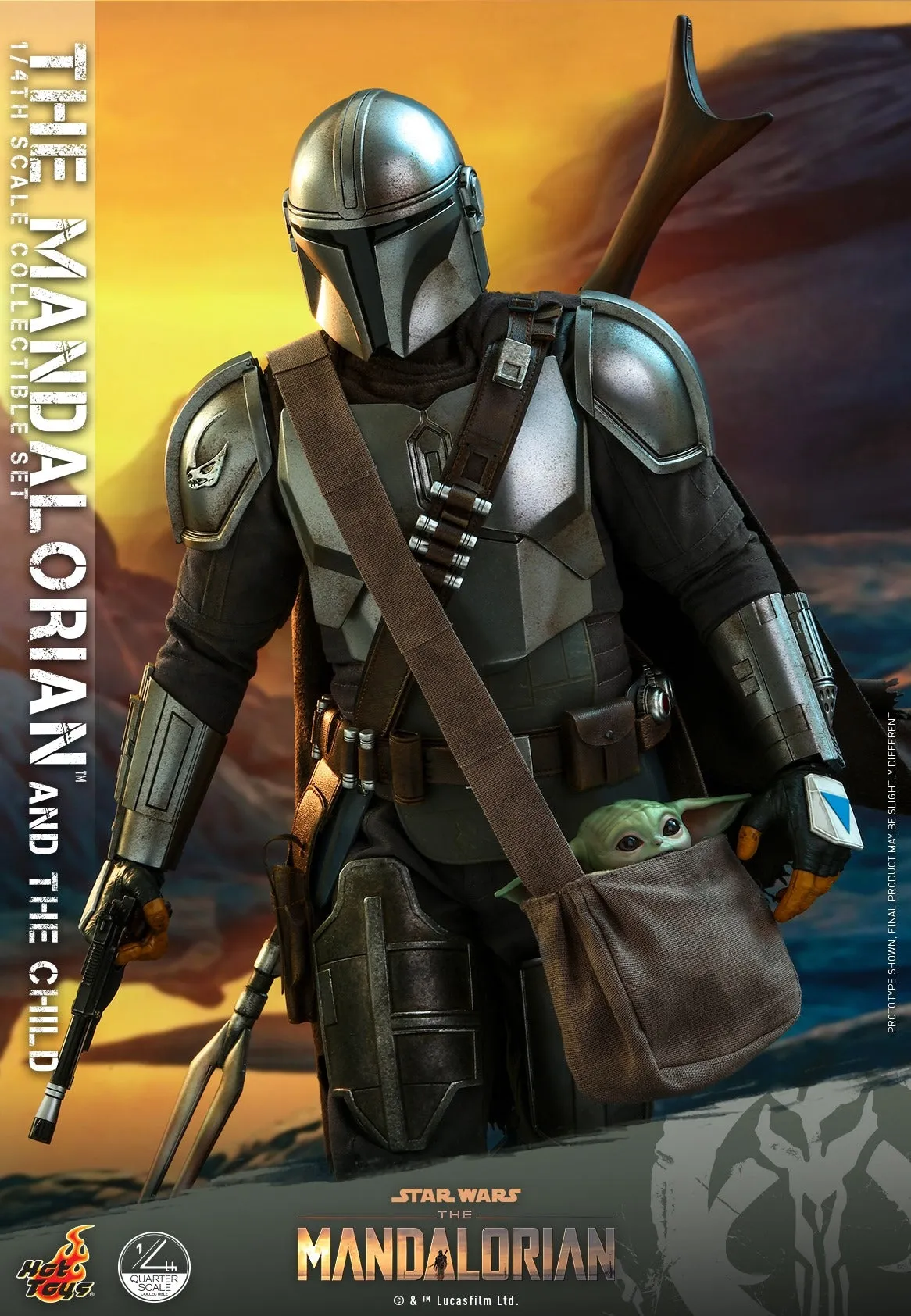 Hot Toys - QS016 - Star Wars™ The Mandalorian™ - 1/4th scale The Mandalorian & The Child Collectible Set