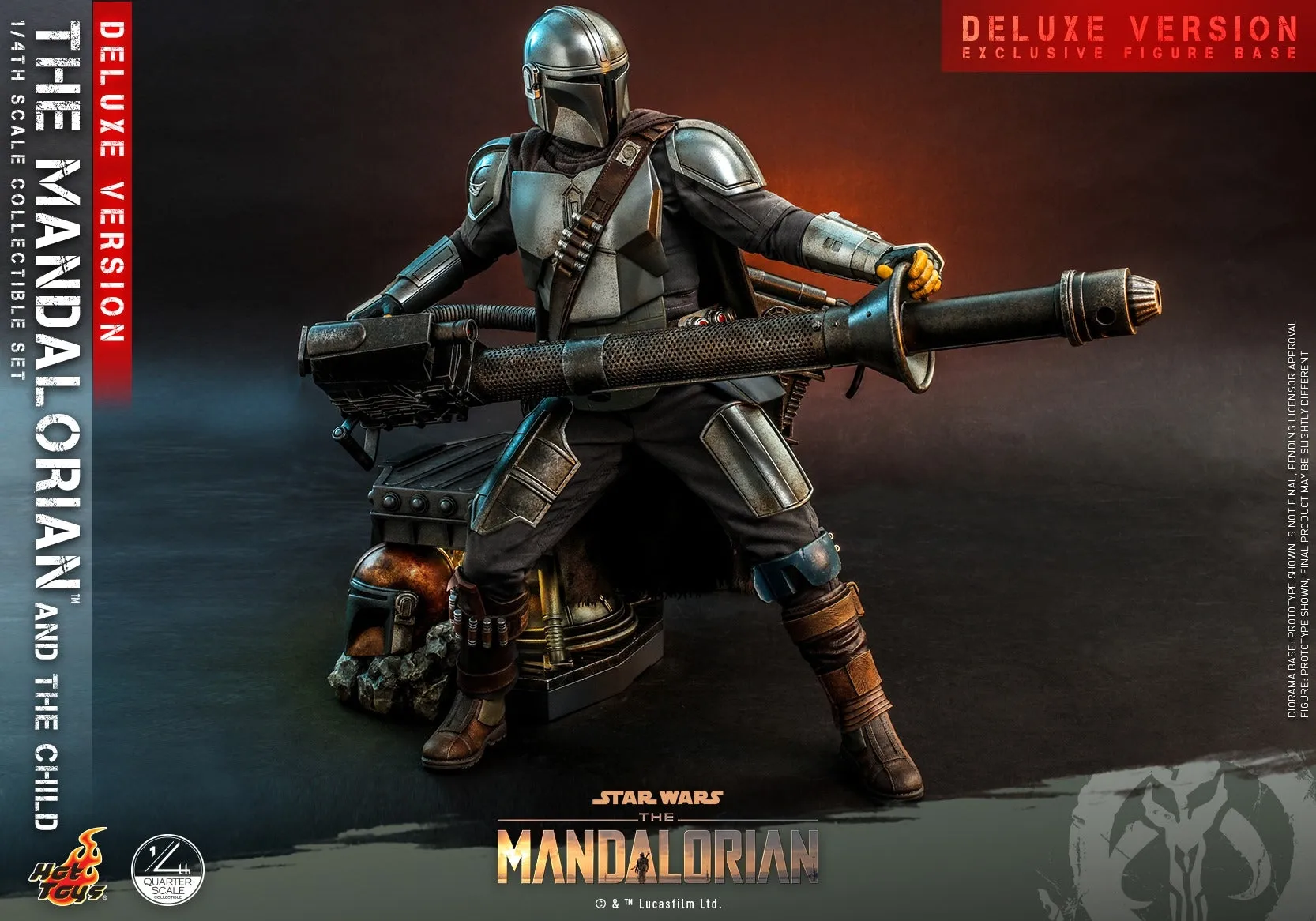 Hot Toys - QS017 - Star Wars The Mandalorian- 1/4th scale The Mandalorian & The Child Collectible Set (Deluxe Ver.)