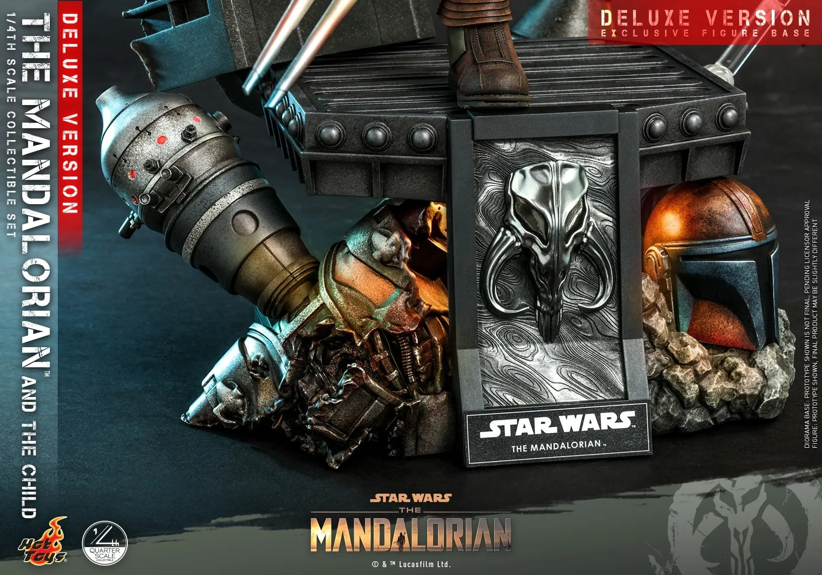 Hot Toys - QS017 - Star Wars The Mandalorian- 1/4th scale The Mandalorian & The Child Collectible Set (Deluxe Ver.)