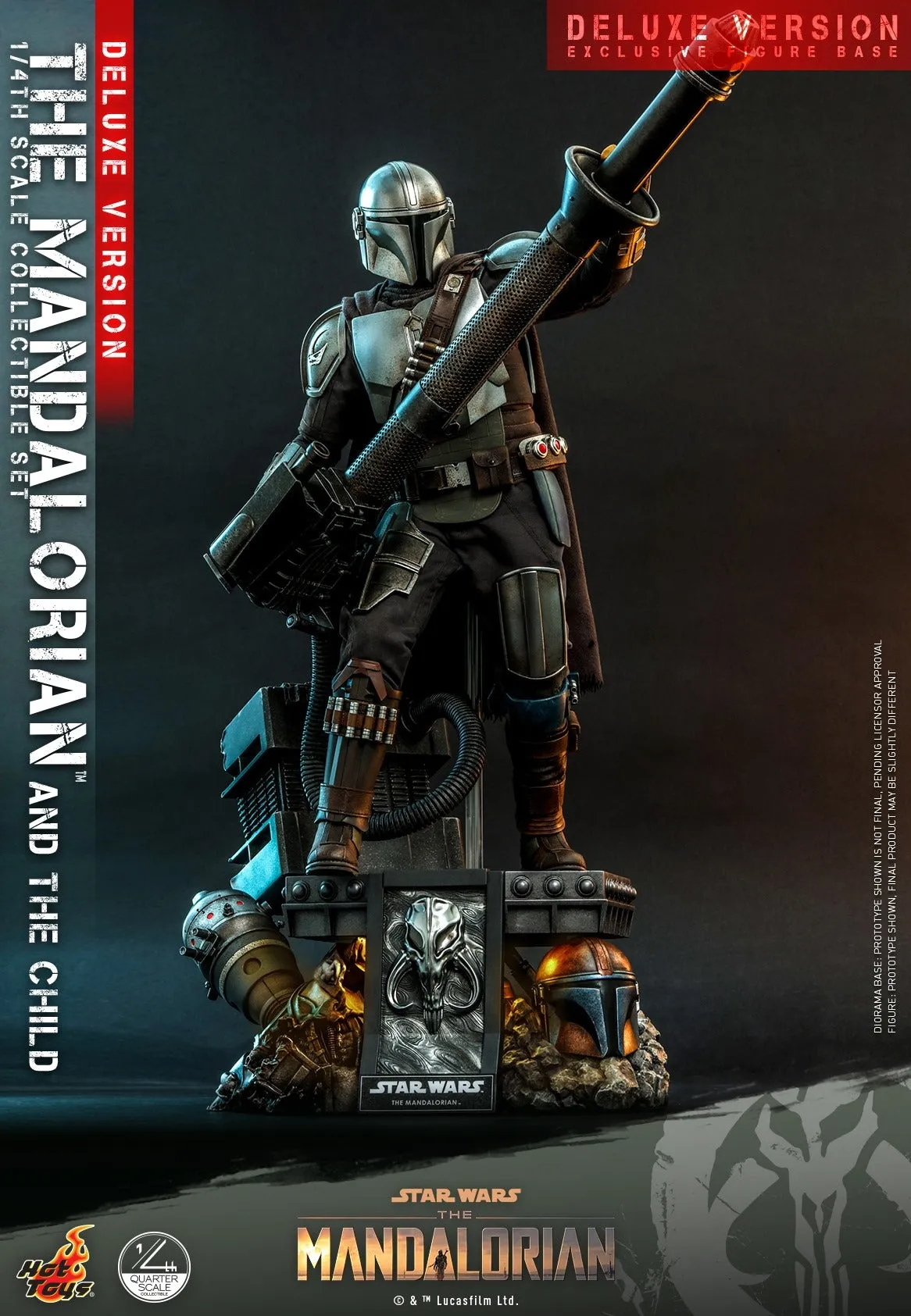 Hot Toys - QS017 - Star Wars The Mandalorian- 1/4th scale The Mandalorian & The Child Collectible Set (Deluxe Ver.)