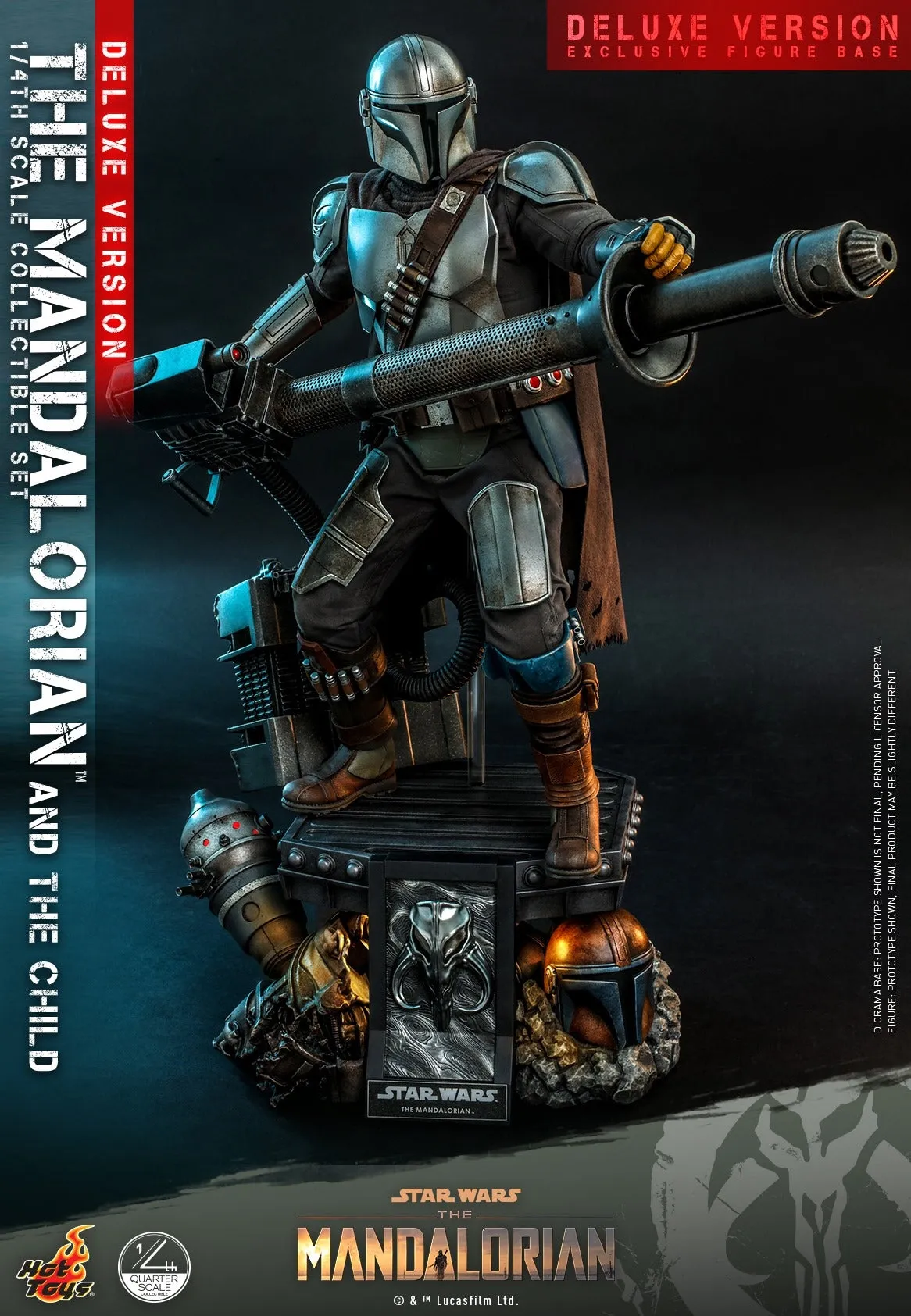 Hot Toys - QS017 - Star Wars The Mandalorian- 1/4th scale The Mandalorian & The Child Collectible Set (Deluxe Ver.)