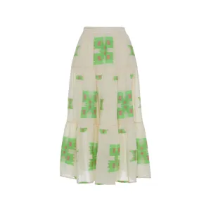 Iliokali Skirt Green/Fuscia