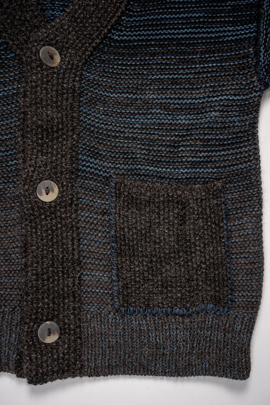 Indi   Ash Ren Cardigan - Black/Dark Indigo