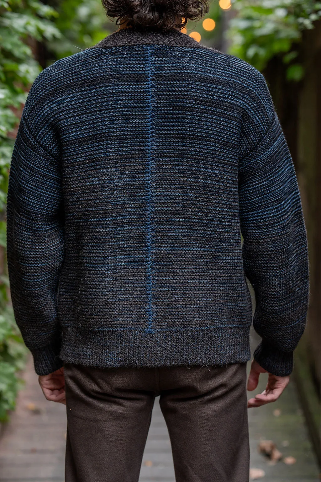 Indi   Ash Ren Cardigan - Black/Dark Indigo